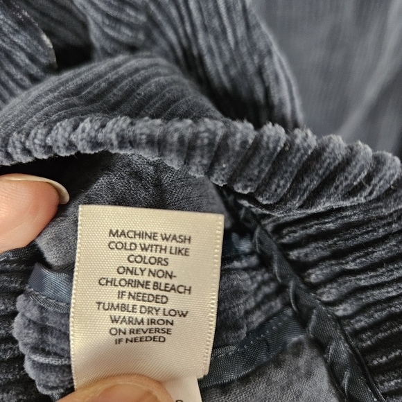 J.Jill Women's Blue Corduroy and Velvet Cuffs Oversized Long-line Jacket XSP - Picture 12 of 12